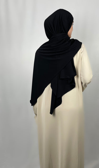 Premium Jersay Hijab - Schwarz