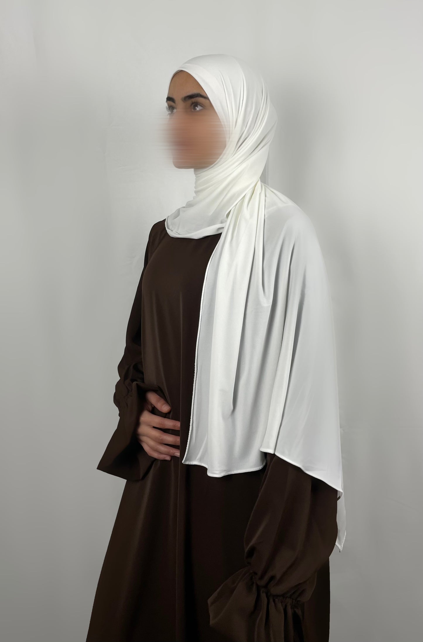 Premium Jersay Hijab - Weiß