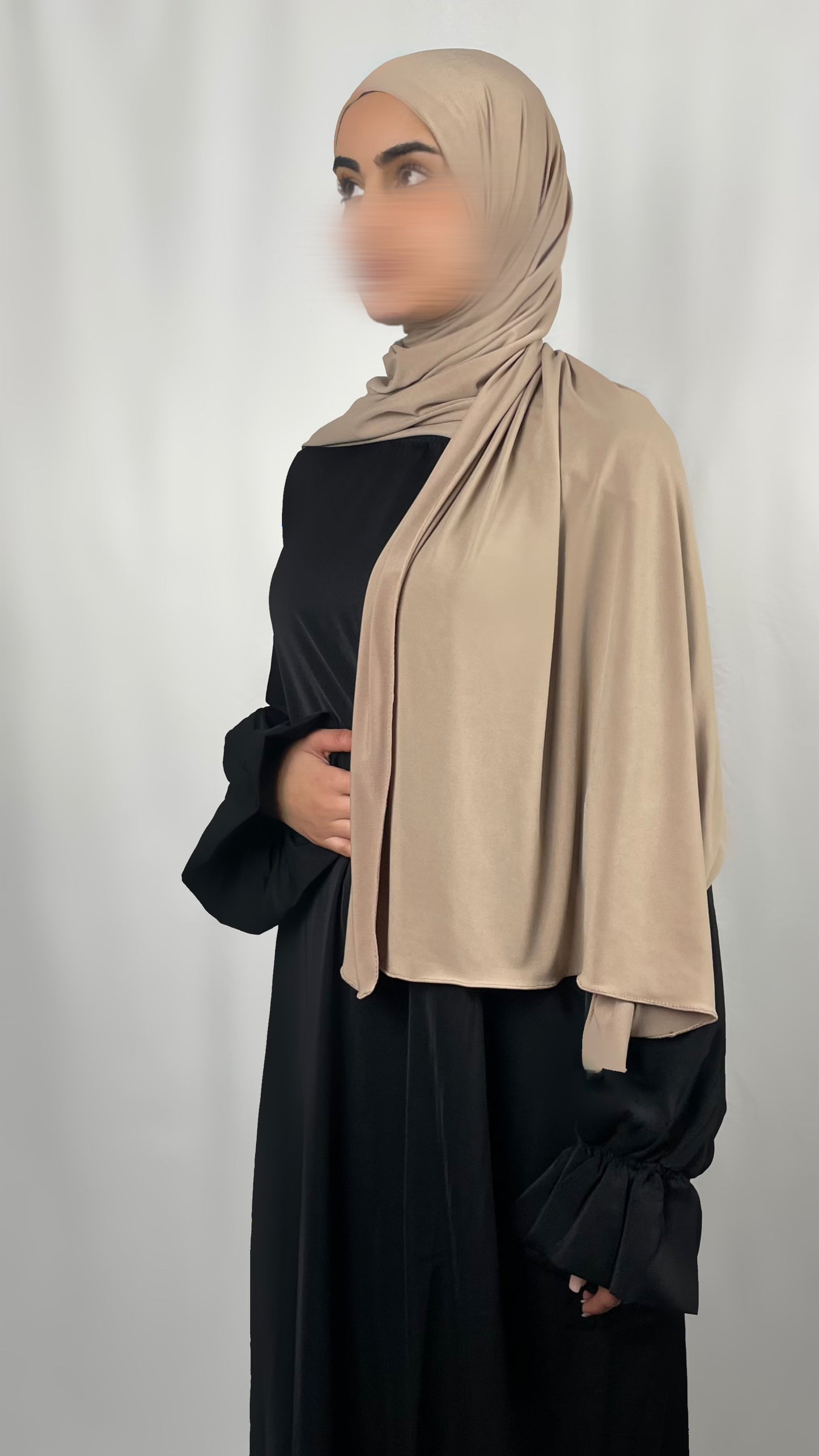 Premium Jersay Hijab - Creme