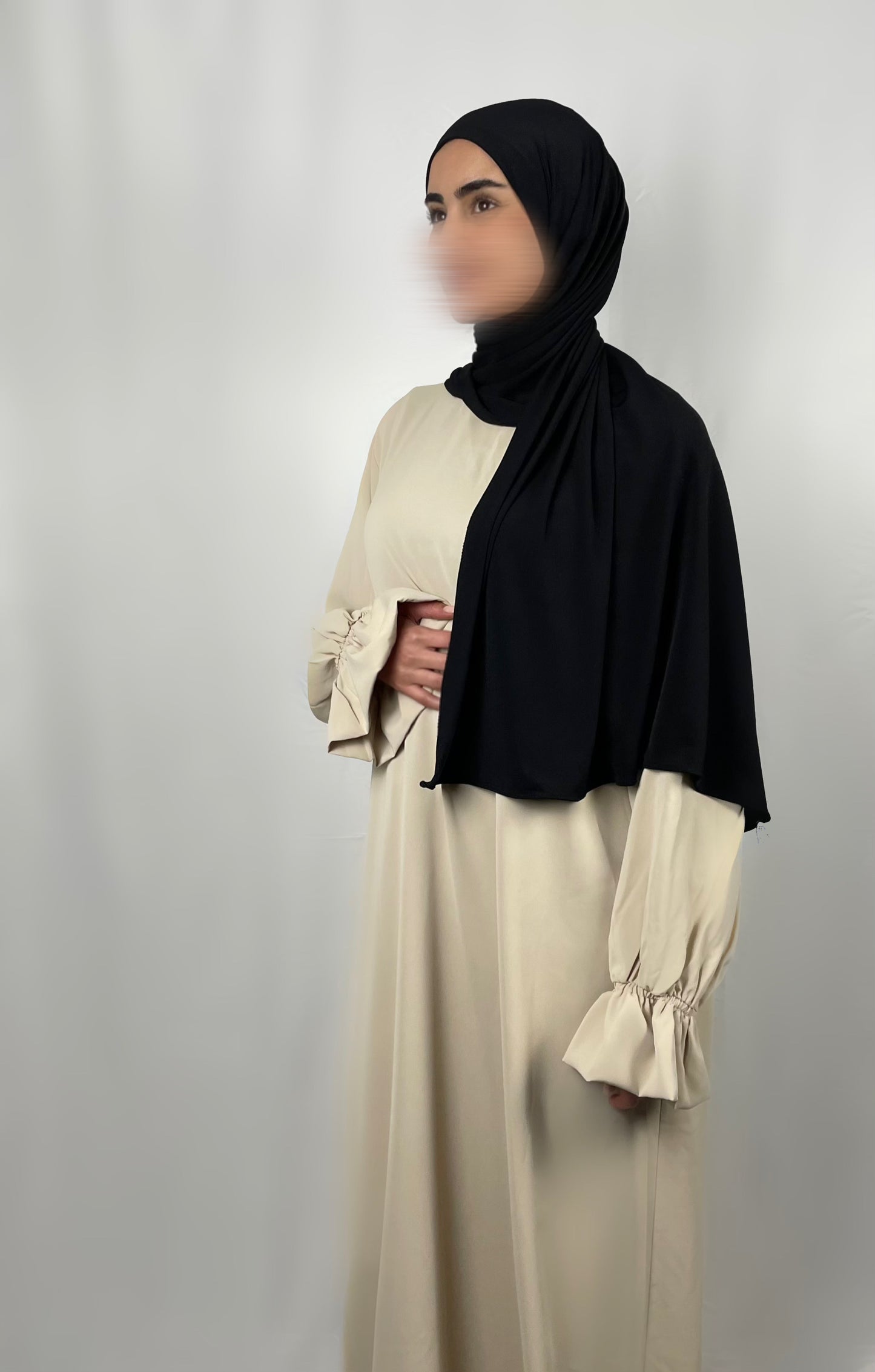 Premium Jersay Hijab - Schwarz