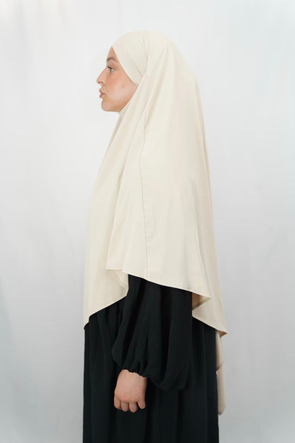 Einlagiger Khimar - Creme