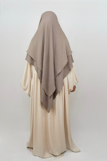 Zweilagiger Khimar Jazz - Taupe