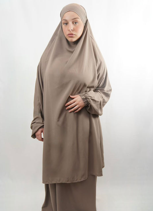 Zweiteiliger Jilbab - Taupe