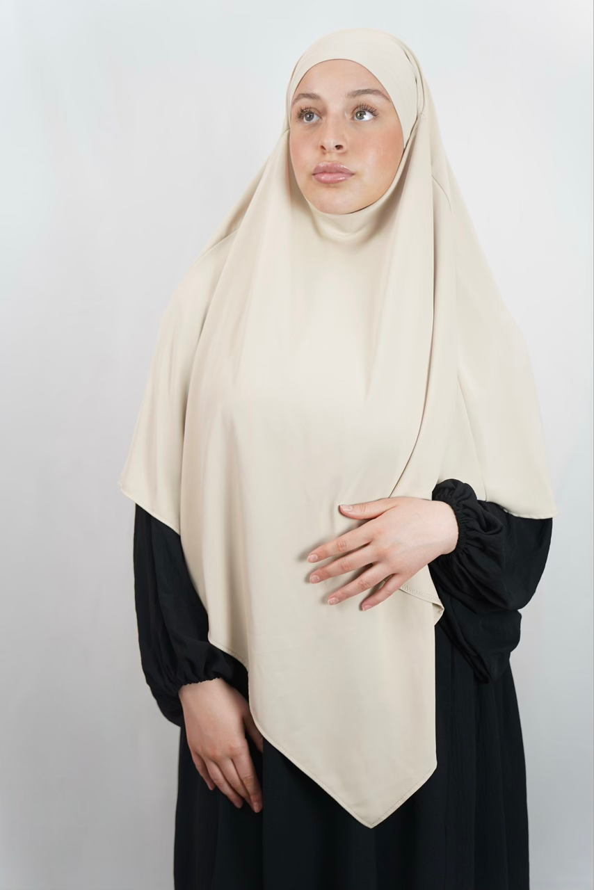 Einlagiger Khimar - Creme