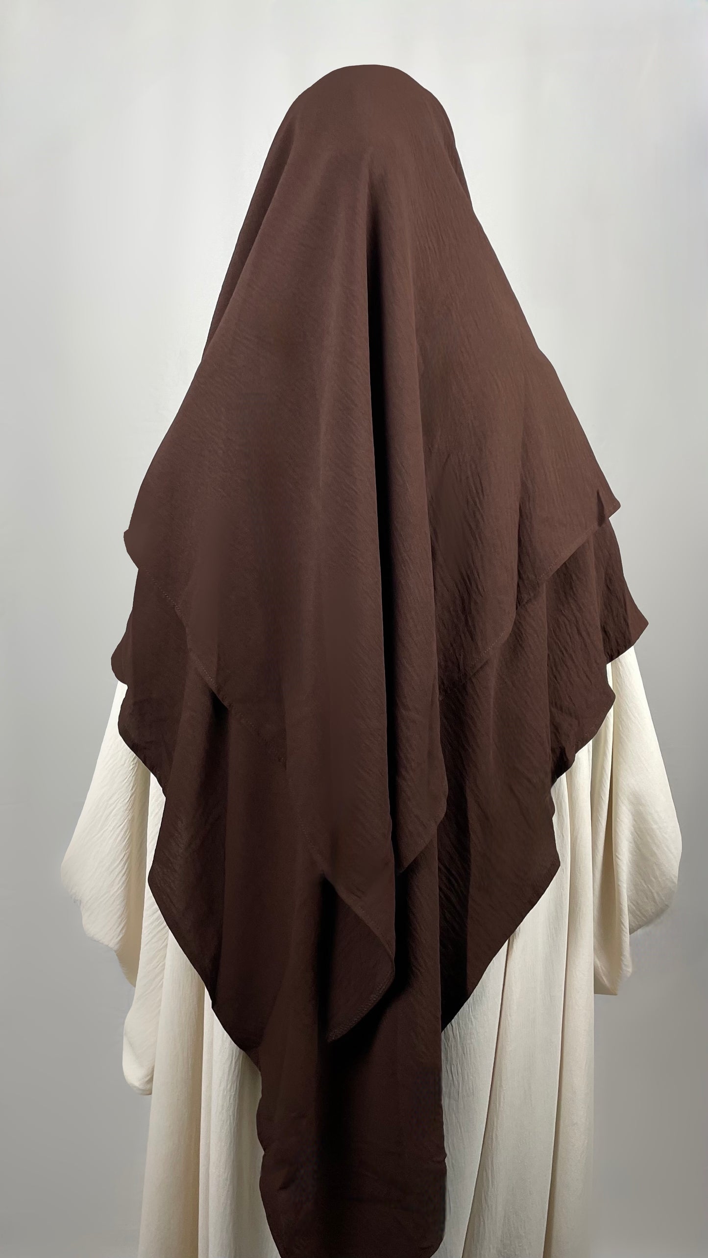 Zweilagiger Khimar Jazz - Braun